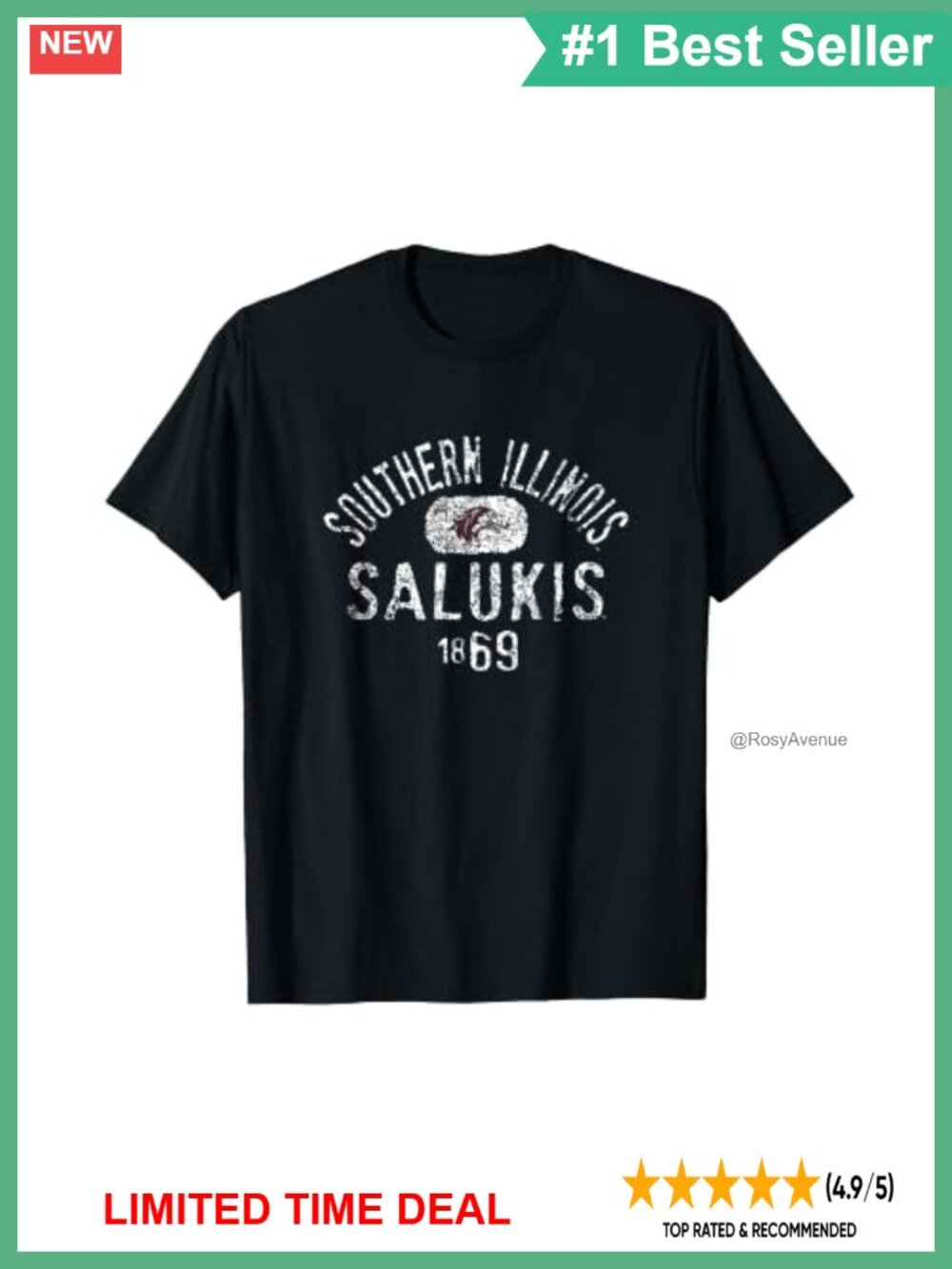 Vintage Southern Illinois Salukis 1869 NCAA Fan T-Shirt
